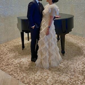 Needle & Thread 
Genevieve Ruffle Short Sleeve Maxi Gown